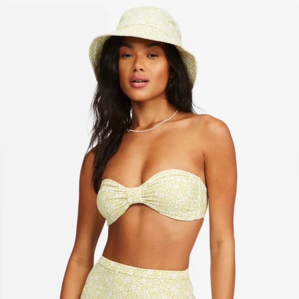 Billabong Lil Whispers Green Floral Bikini Top